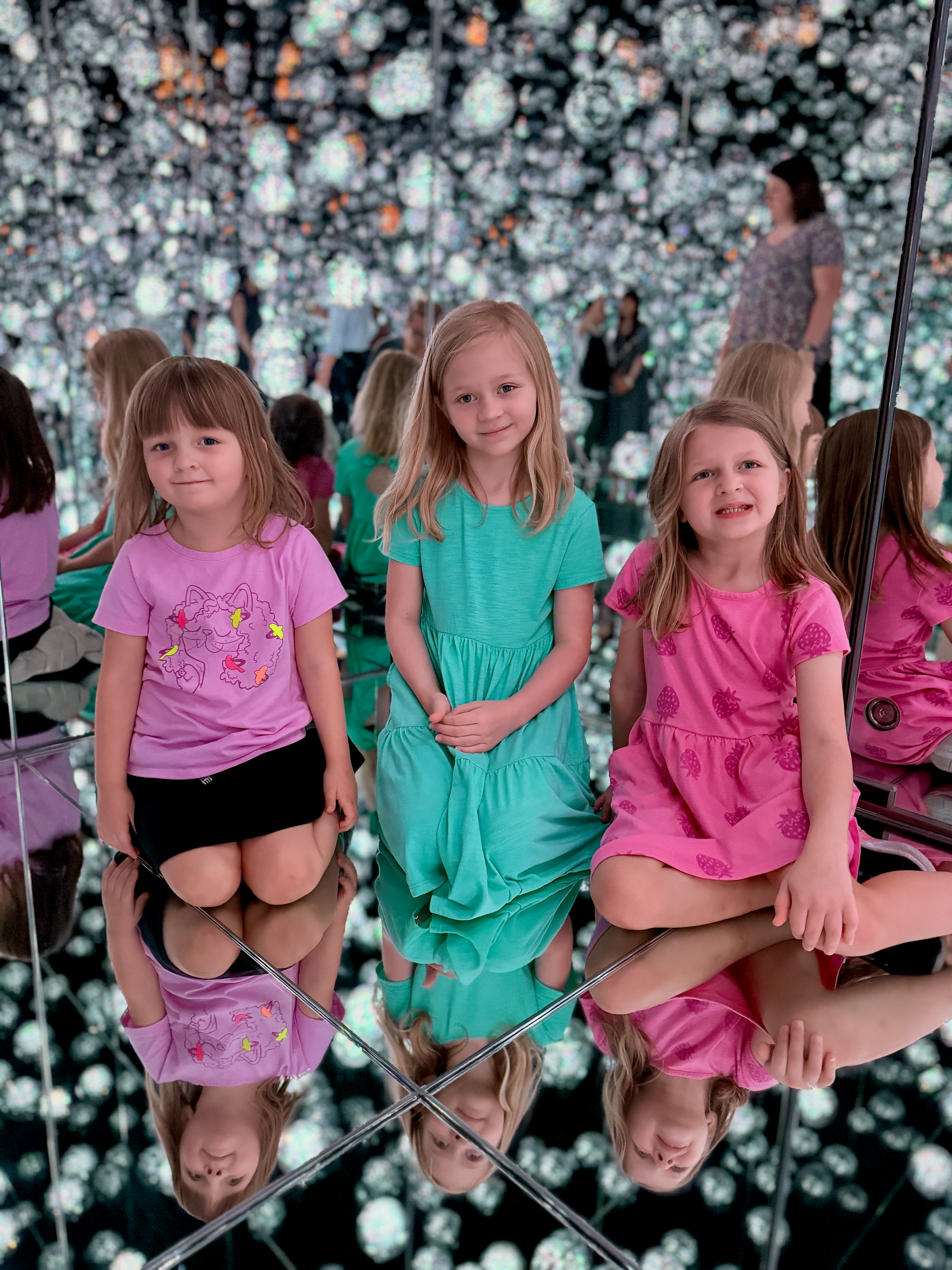 Harper Lily and Cora inside teamLab Borderless Tokyo June 2024